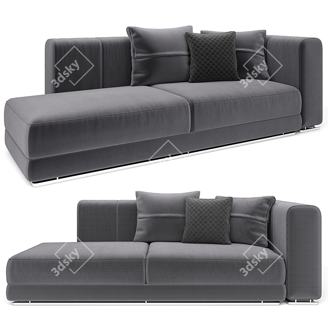 Mnoxet Modern Design Sofa: Enhanced Comfort & Style 3D model image 8