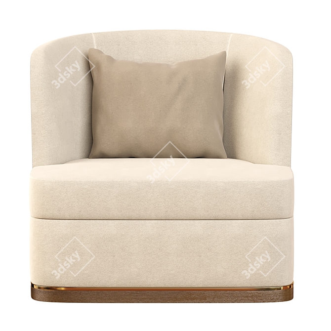 Modern Michael Armchair: Sleek Design for Stylish Comfort 3D model image 3