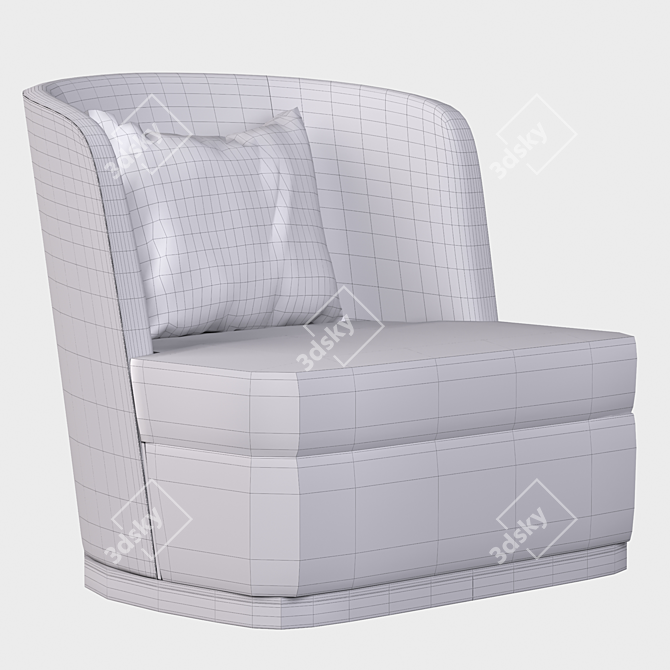 Modern Michael Armchair: Sleek Design for Stylish Comfort 3D model image 4