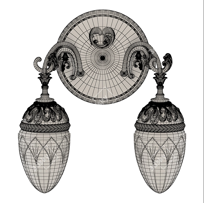 Empire Style Wall Sconce 3D model image 5