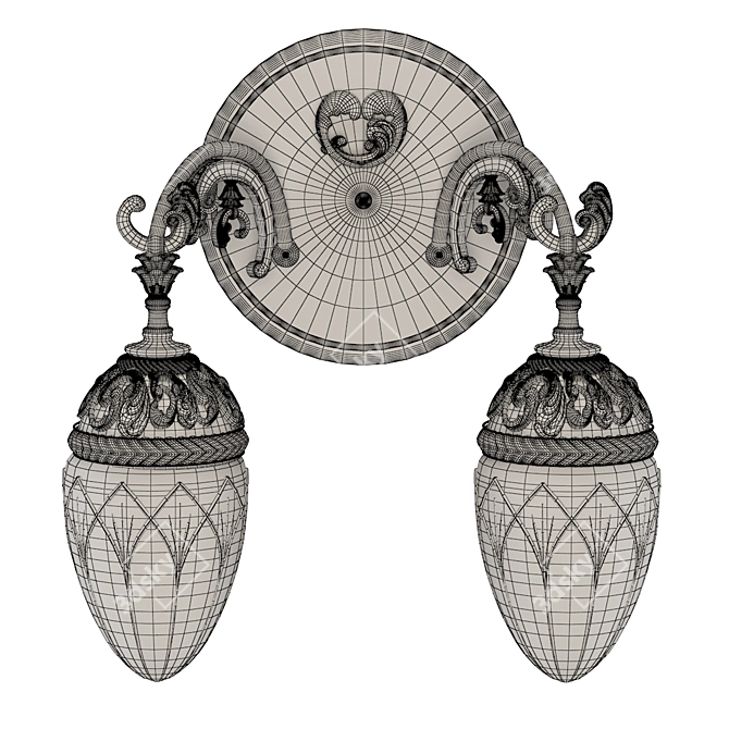 Empire Style Wall Sconce 3D model image 8