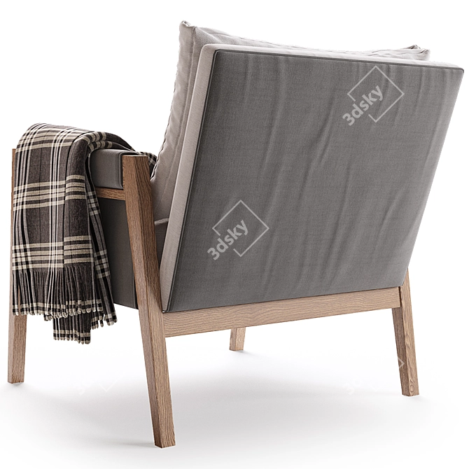 Tyson Bryn Chair: Sleek Design. Comfortable Seating. 3D model image 3
