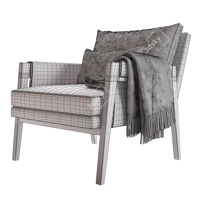 Tyson Bryn Chair: Sleek Design. Comfortable Seating. 3D model image 4