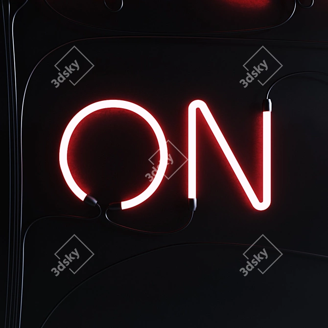 Crush on You Neon Sign 3D model image 4