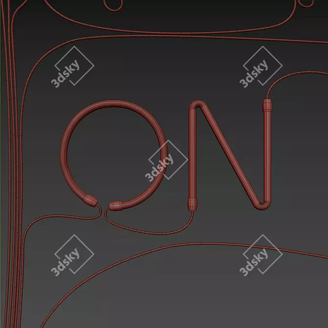 Crush on You Neon Sign 3D model image 5