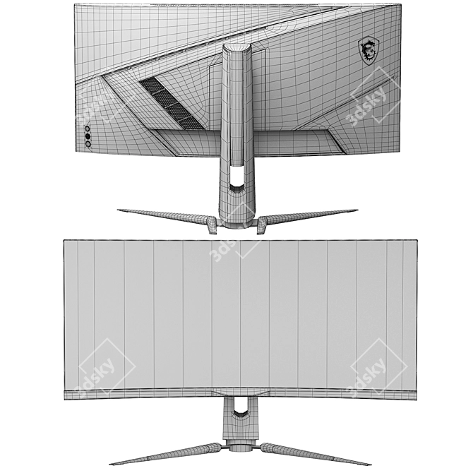 MSI MPG Artymis 343CQR: Immersive Gaming Power 3D model image 7