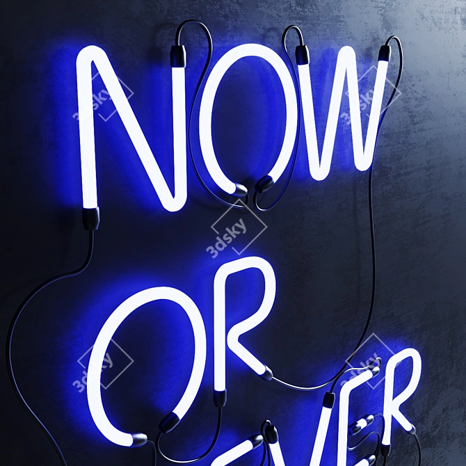 Now or Never Neon Sign Set 3D model image 2