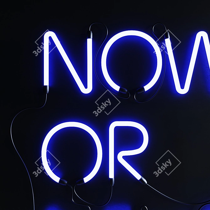 Now or Never Neon Sign Set 3D model image 4