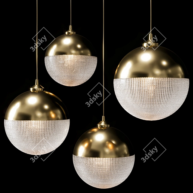 Sleek Pendant Light Fixture 3D model image 1