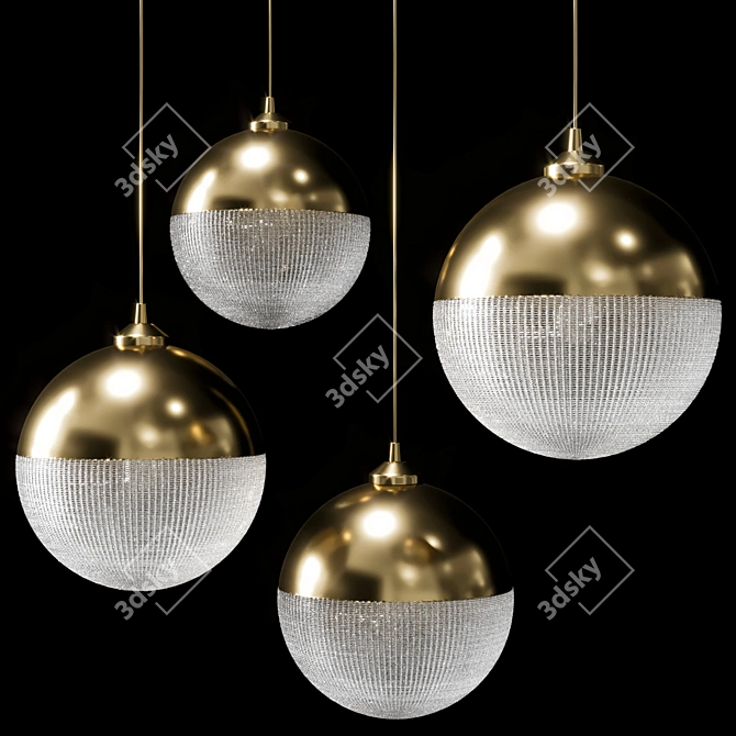 Sleek Pendant Light Fixture 3D model image 2