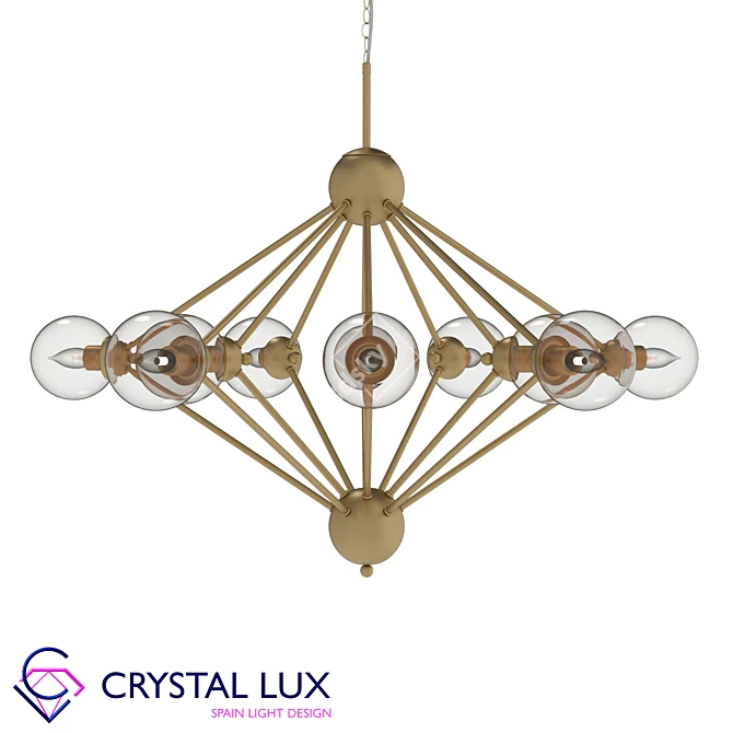 Francisca SP10 Gold/Cognac Pendant Light 3D model image 5