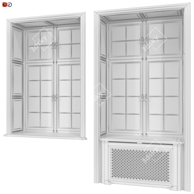 Elegant Cremones for Classic Windows 3D model image 2