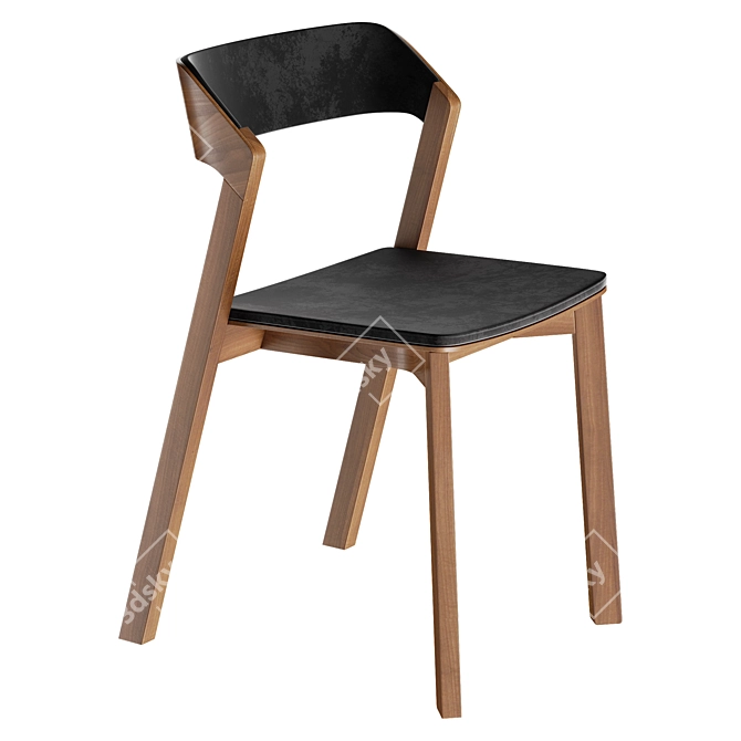 Elegant Merano Chair: Harmony in Wood 3D model image 4