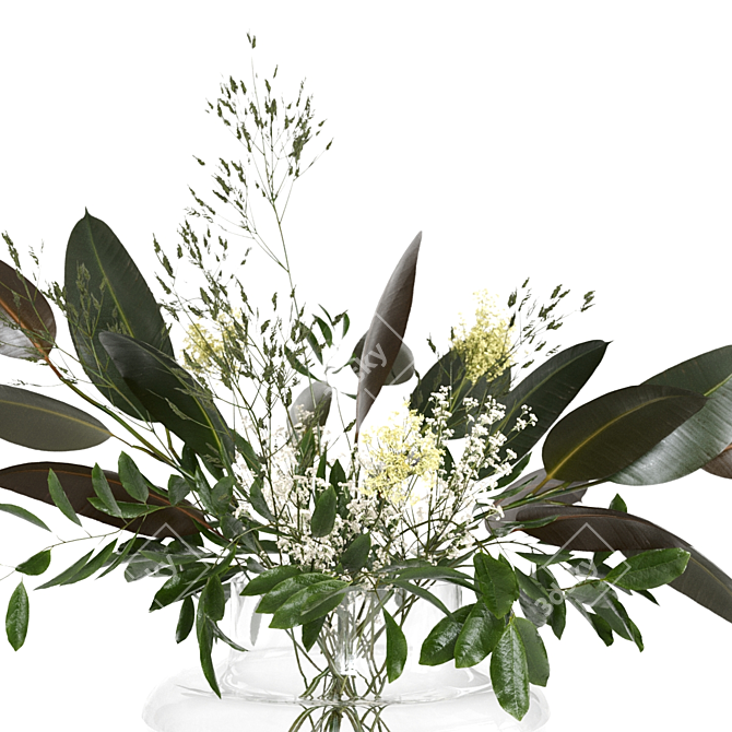 Nordic Charm: Scandinavian Bouquet 3D model image 4