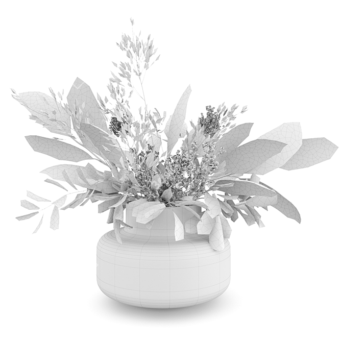 Nordic Charm: Scandinavian Bouquet 3D model image 5