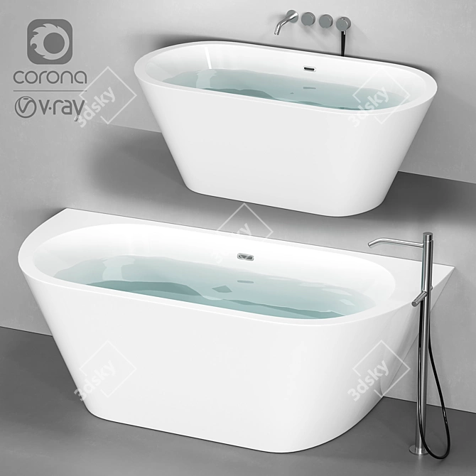 Abber Baths Set: AB9213 and AB9216 with CEA DESIGN GIOTTO Plus Mixers 3D model image 1