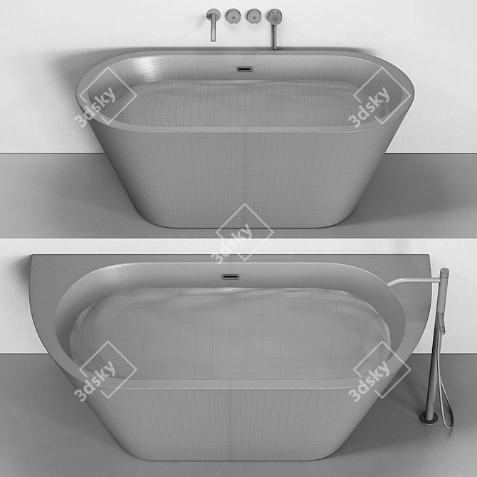 Abber Baths Set: AB9213 and AB9216 with CEA DESIGN GIOTTO Plus Mixers 3D model image 5