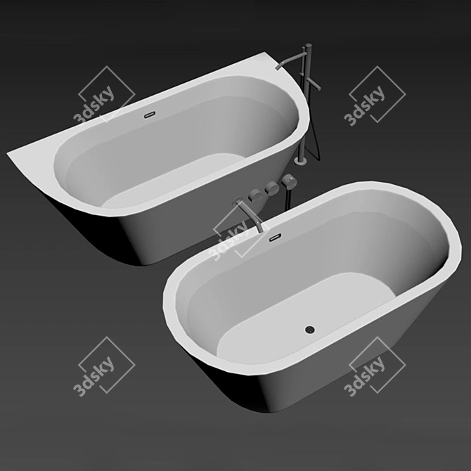 Abber Baths Set: AB9213 and AB9216 with CEA DESIGN GIOTTO Plus Mixers 3D model image 6