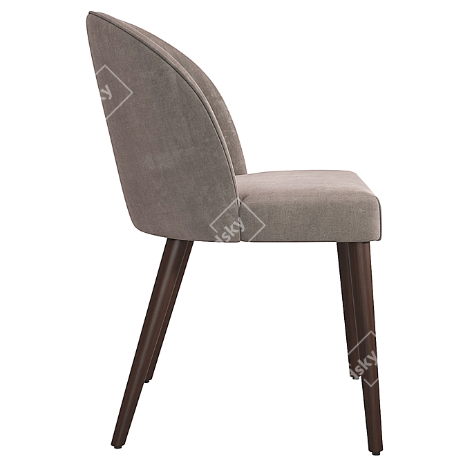 Elegant Camille Taupe Italian Dining Chair 3D model image 3