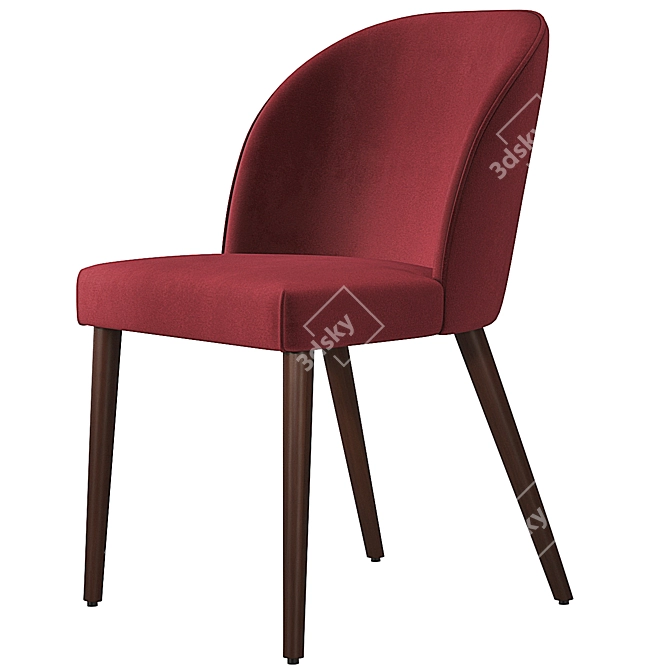 Elegant Camille Taupe Italian Dining Chair 3D model image 4