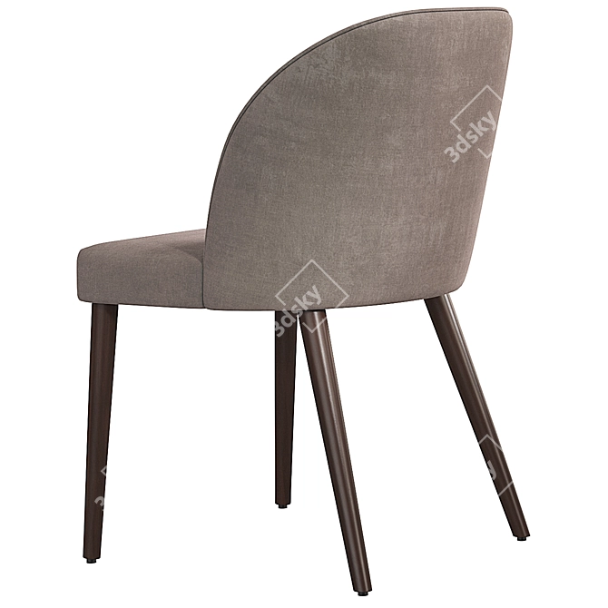 Elegant Camille Taupe Italian Dining Chair 3D model image 5