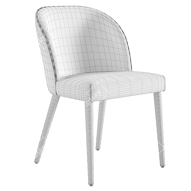 Elegant Camille Taupe Italian Dining Chair 3D model image 6