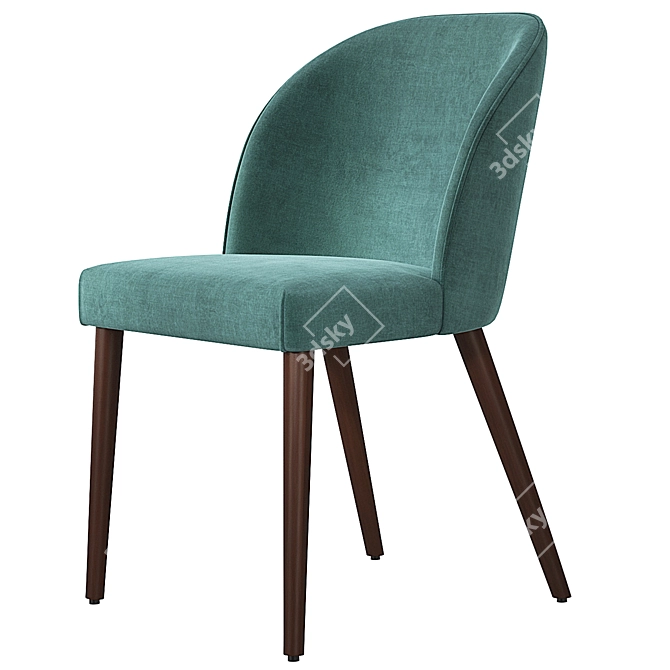 Elegant Camille Taupe Italian Dining Chair 3D model image 7