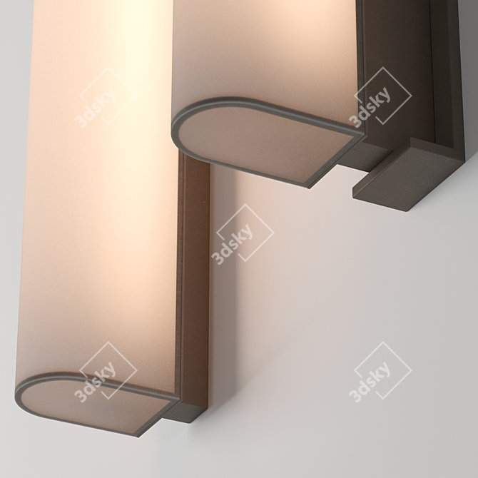 Elegant Onyx Wall Lamp 3D model image 2