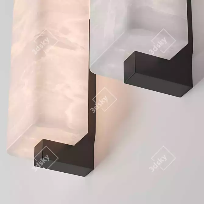 Elegant Onyx Wall Lamp 3D model image 3