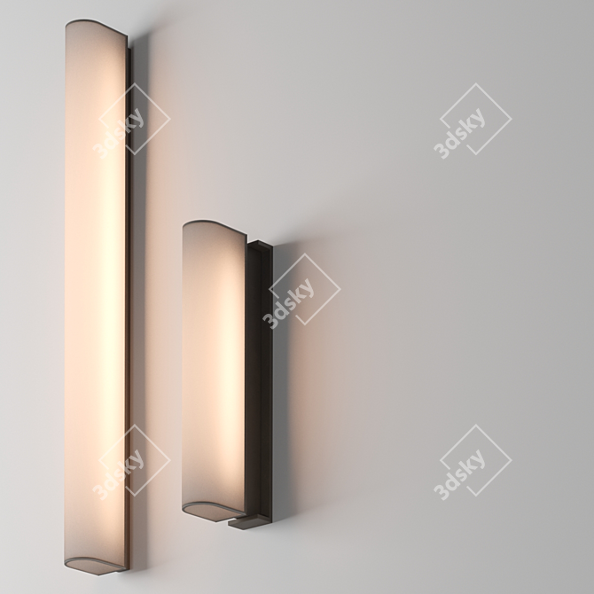 Elegant Onyx Wall Lamp 3D model image 6