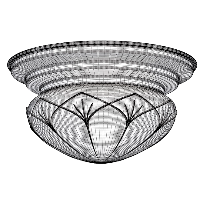 Elegant Empire Ceiling Lamp 3D model image 2