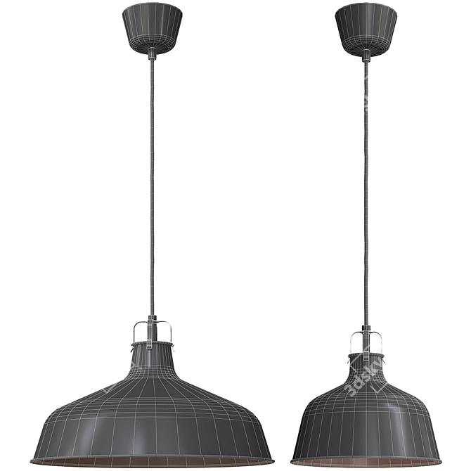 Ranarp Suspension Light: Stylish Black Pendant 3D model image 5