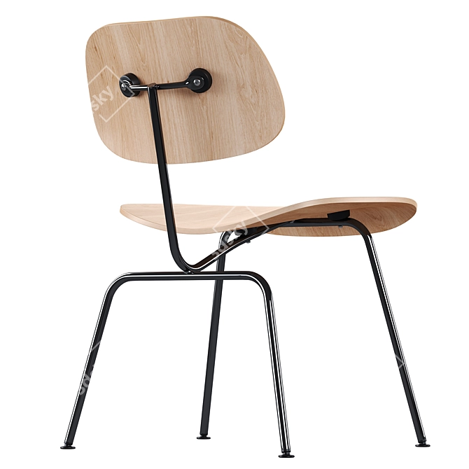 Scandinavian Inspired Vitra DCM Chair 3D model image 2