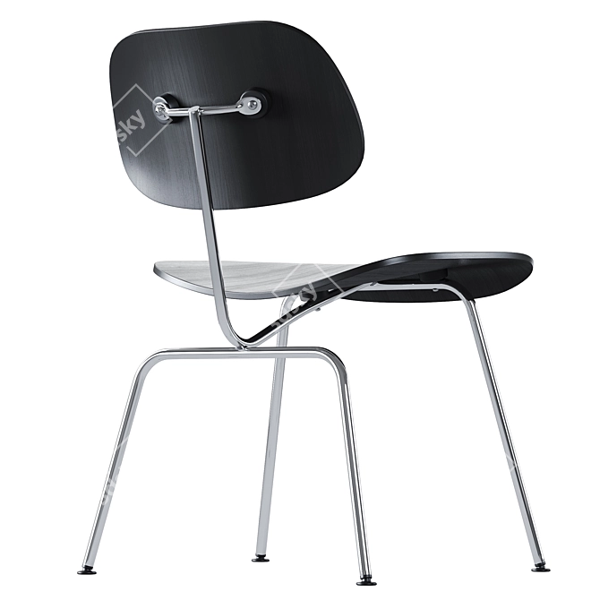 Scandinavian Inspired Vitra DCM Chair 3D model image 4