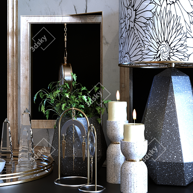 Elegant Decor Set 096 3D model image 2