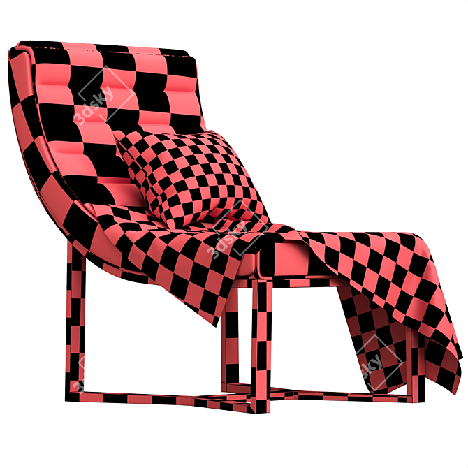 Luxury Leather Armchair: Modern Design 3D model image 4