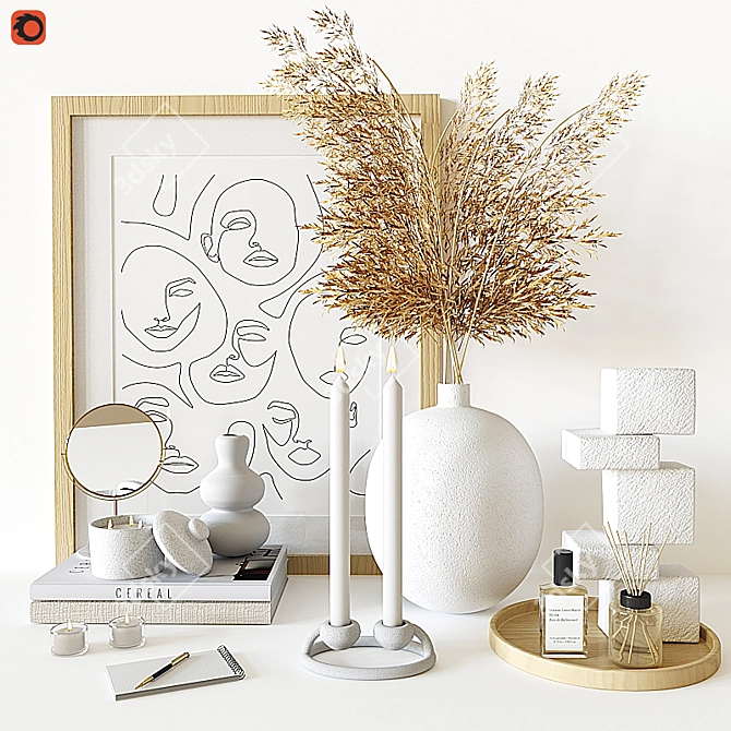 Modern Home Decor Set 3D model image 1