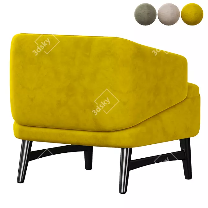 Aries Armchair - Modern Comfort for Your Home 3D model image 3