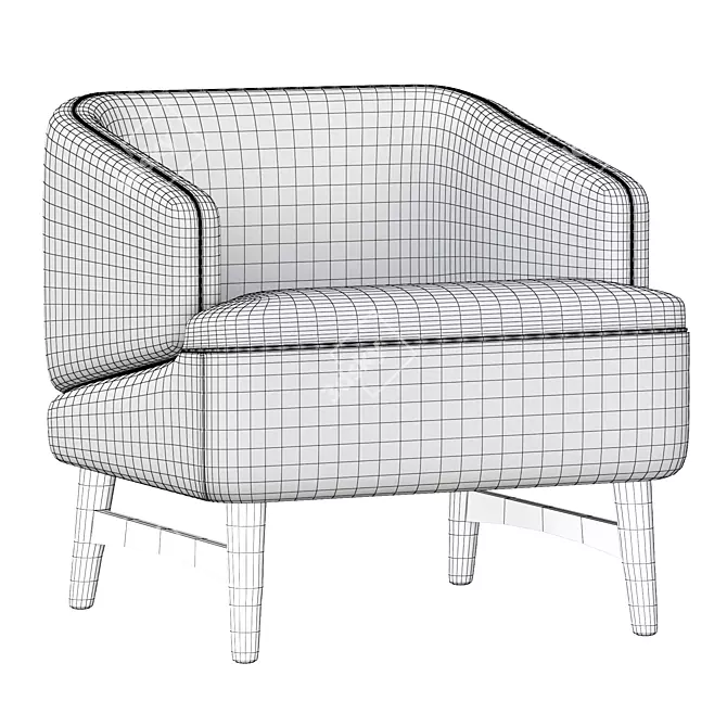 Aries Armchair - Modern Comfort for Your Home 3D model image 4