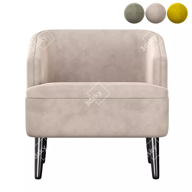 Aries Armchair - Modern Comfort for Your Home 3D model image 5