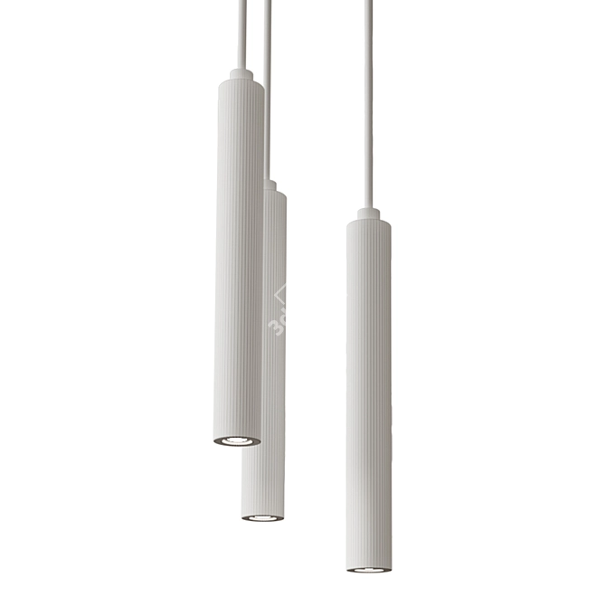 Industrial Concrete Pendant Lamp 3D model image 2