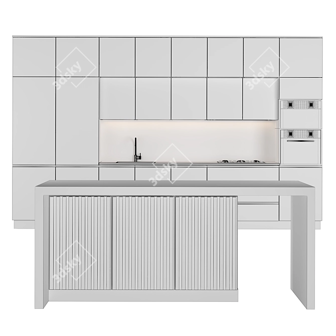 Contemporary Kitchen 2015 3D model image 4