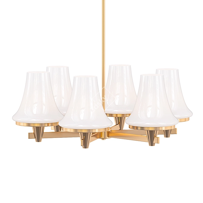 Vintage Hans-Agne Chandelier 3D model image 1