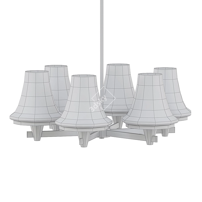 Vintage Hans-Agne Chandelier 3D model image 2