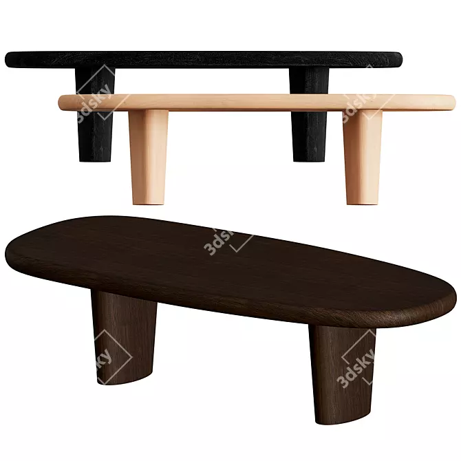 Laurel Charcoal Coffee Table 3D model image 2