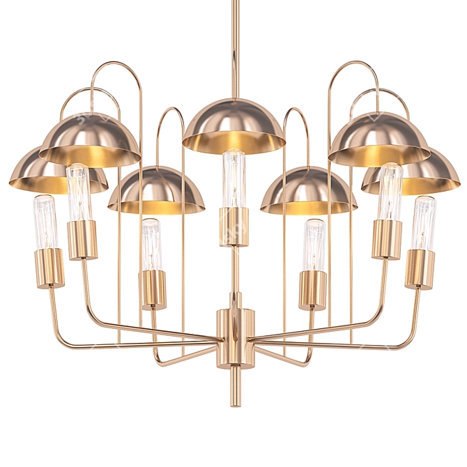 Exquisite 1960s Swedish Chandelier 3D model image 1