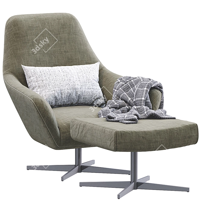 Ultimate Comfort Armchair 3D model image 3