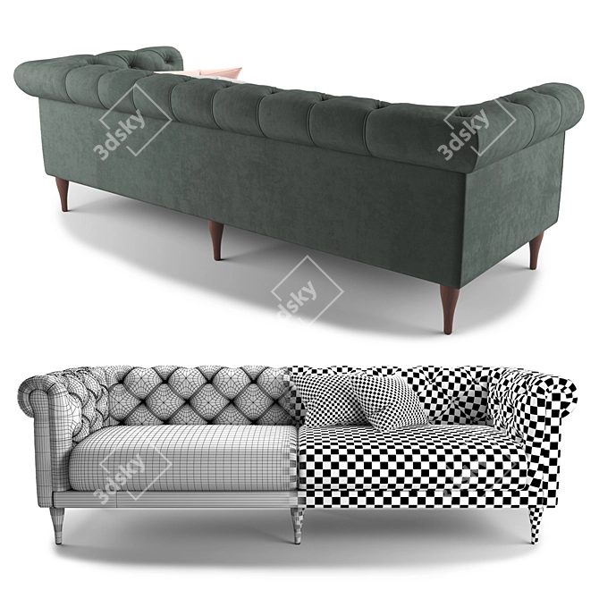 Modern MADE Barstow Sofa II - Stylish and Comfortable 3D model image 2