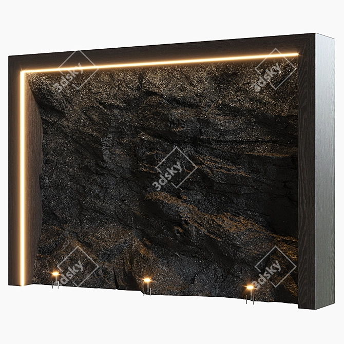 Stone Wall: Authentic 3D Model 3D model image 2