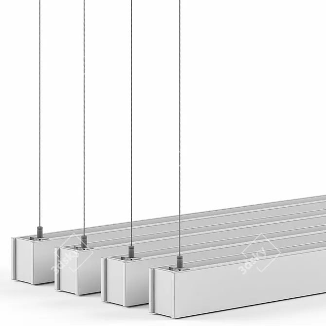 Versatile Wooden Hanging Lamp - 4 Color Options 3D model image 5